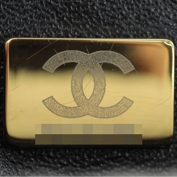 Authentic CHANEL Lambskin Quilted Shearling Large CC Flap Bag Black White Purse - Picture 13 of 13